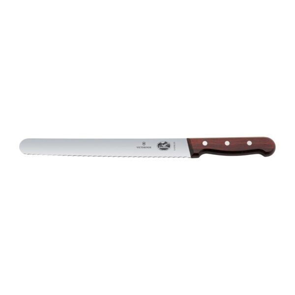 Victorinox Wood Handle Serrated Slicing Knife 25cm