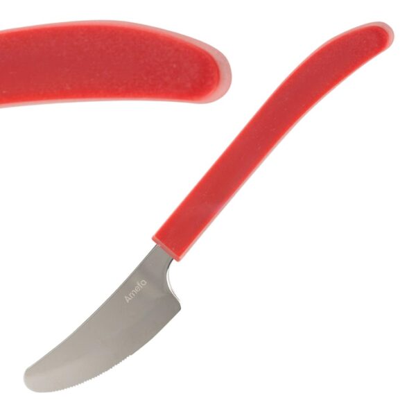 Amefa Select Straight Dessert Knives Red (12 Pack)