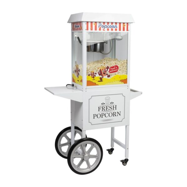 Haxro HX8837 Popcorn Machine and Cart White - Image 4