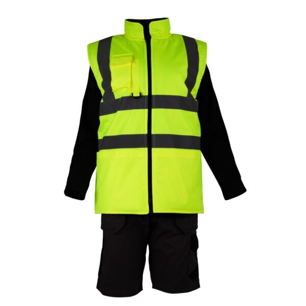 KeepSAFE Hi Vis Bodywarmer Reversible Yellow