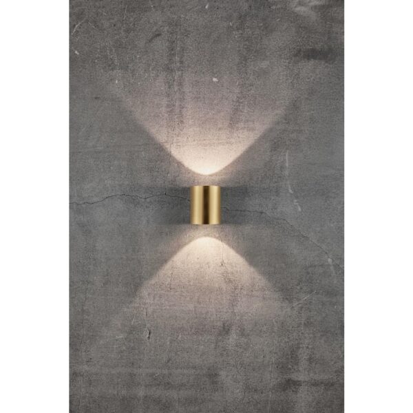 Nordlux Canto 2 Outdoor Wall Light Brass - Image 2