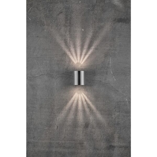 Nordlux Canto 2 Outdoor Wall Light Stainless Steel - Image 6