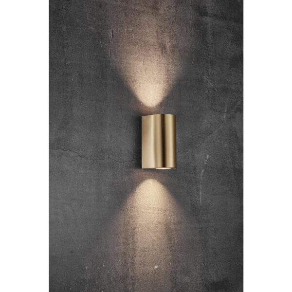 Nordlux Canto Maxi 2 Outdoor Wall Light Brass - Image 2