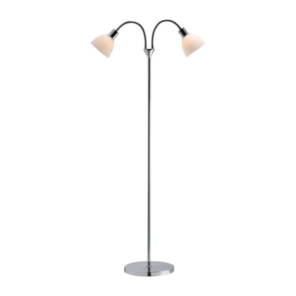 Nordlux Ray Double Floor Lamp Chrome