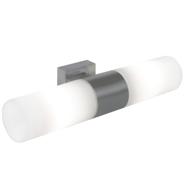 Nordlux Tangens Double Indoor Wall Light Brushed Steel