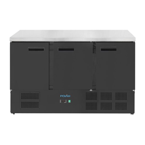 Polar G-Series Triple Door Counter Fridge Black 400Ltr - Image 4