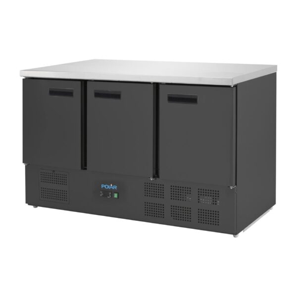 Polar G-Series Triple Door Counter Fridge Black 400Ltr - Image 5