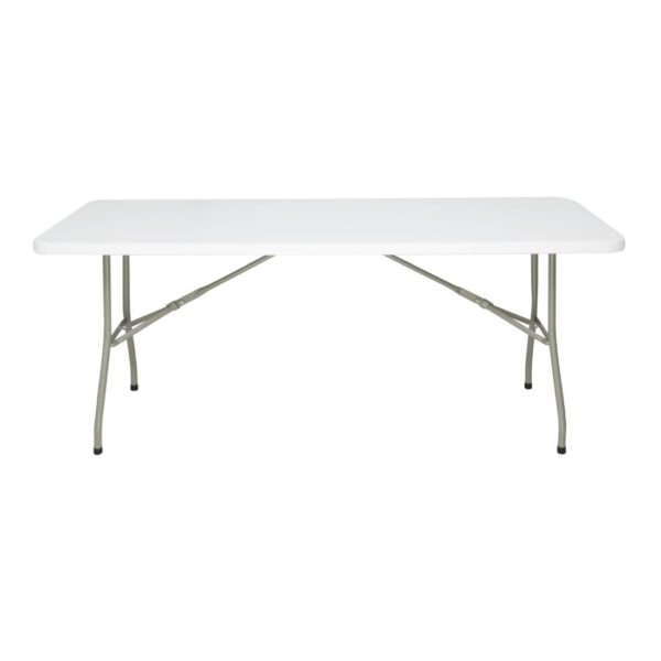 Bolero Rectangular Folding Table 6ft White - Image 3