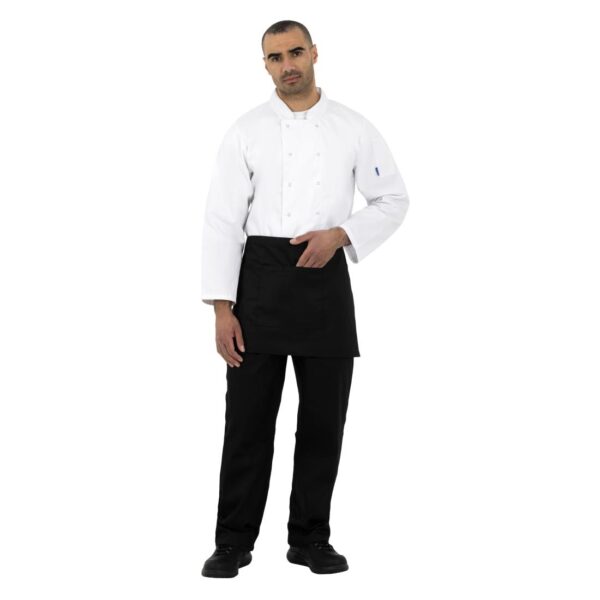 Whites Short Bistro Apron Black (5 Pack) - Image 2