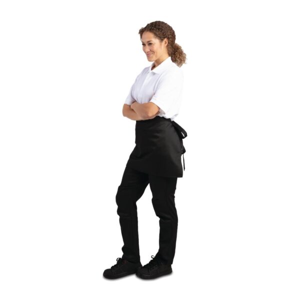 Whites Short Bistro Apron Black (5 Pack) - Image 5