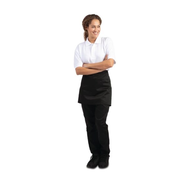 Whites Short Bistro Apron Black (5 Pack) - Image 6