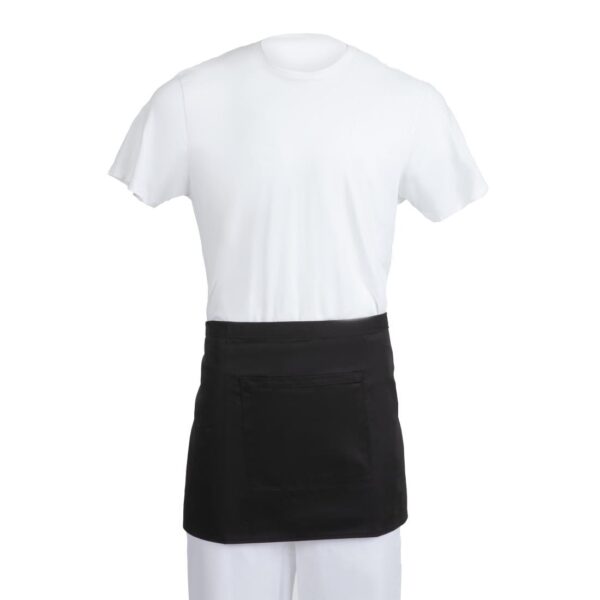 Whites Short Bistro Apron Black (5 Pack) - Image 8