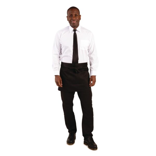 Whites Short Bistro Apron Black (5 Pack) - Image 9