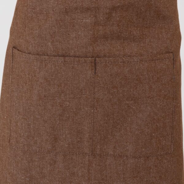 Southside X-Cross Back Bib Apron Denim Tan - Image 10