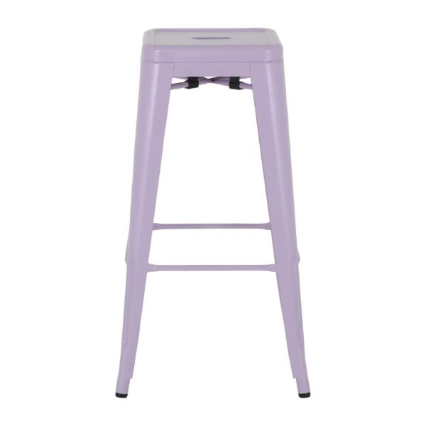 Bolero Bistro Metal High Stools Lilac Pop (4 Pack)