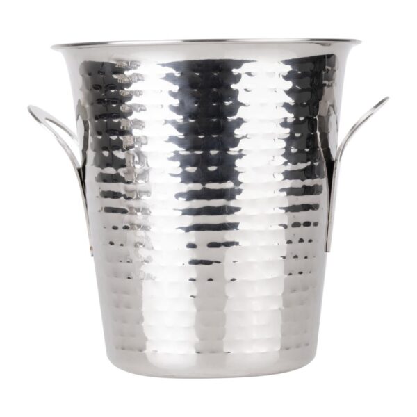 Olympia Flare Wine Bucket Hammered Stainless Steel 4.3Ltr - Image 2