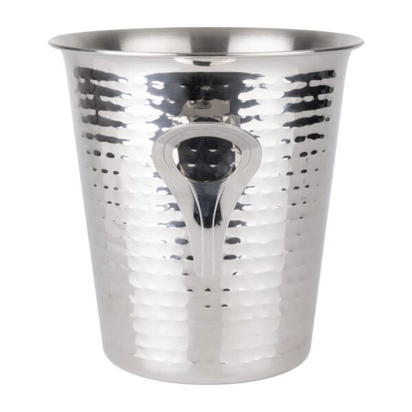 Olympia Flare Wine Bucket Hammered Stainless Steel 4.3Ltr - Image 3