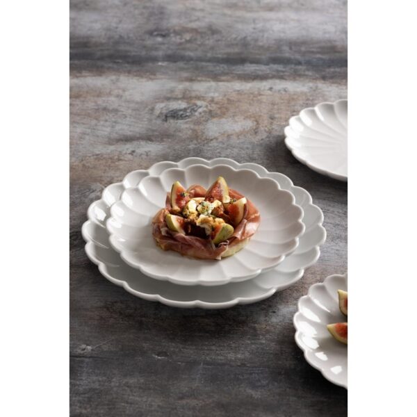 Olympia Bloom Scalloped Plates White 276mm (4 Pack) - Image 3