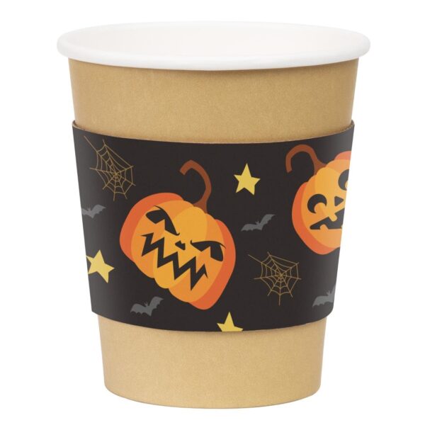 Fiesta Recyclable Halloween Cup Sleeves for 8oz Hot Cups (100 Pack) - Image 2