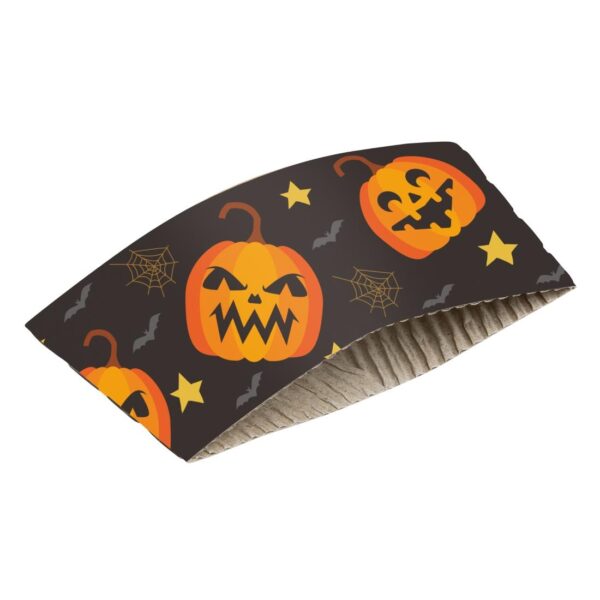 Fiesta Recyclable Halloween Cup Sleeves for 12oz Hot Cups (100 Pack)
