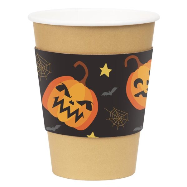 Fiesta Recyclable Halloween Cup Sleeves for 12oz Hot Cups (100 Pack) - Image 2