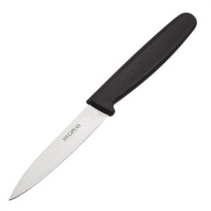 Hygiplas Straight Blade Paring Knife Black 7.5cm