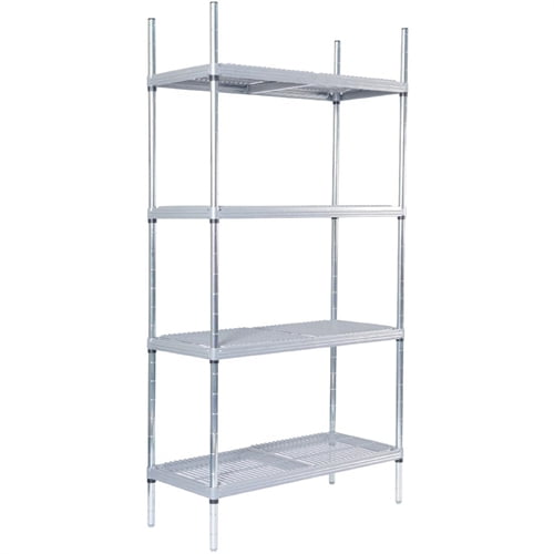 Craven 4 Tier Nylon Coated Wire Shelving With Pads 1700(H) x 491(D)mm