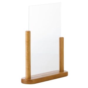 Securit Acrylic Menu Holder With Wooden Frame