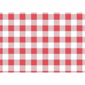 Red Gingham Greaseproof Paper 190 x 310mm (Pack of 200)