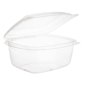 Vegware Compostable PLA Hinged-Lid Deli Containers 473ml / 16oz