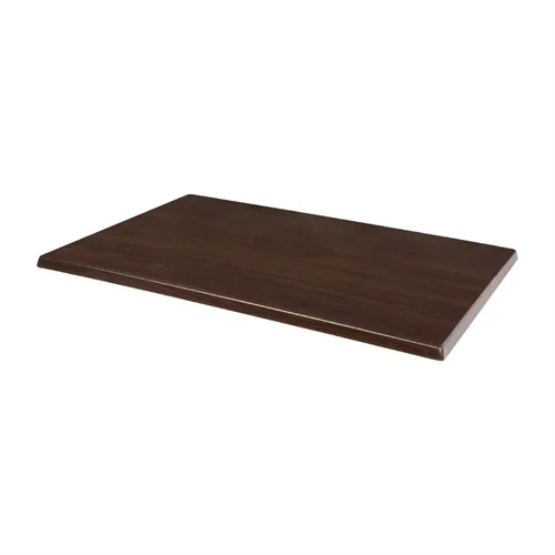 Bolero Pre-drilled Rectangular Table Top Dark Brown