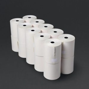 Fiesta Non-Thermal 2ply White and Yellow Till Roll 76 x 70mm