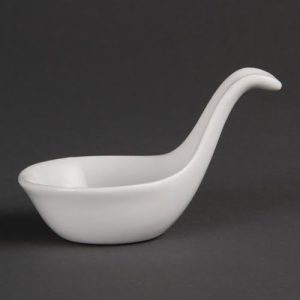 Olympia Miniature Spoon Shape Dipping Bowls 57x 57mm (Pack of 12)