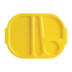 Kristallon Polycarbonate Compartment Food Trays Yellow