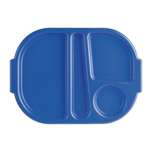 Kristallon Polycarbonate Compartment Food Trays Blue