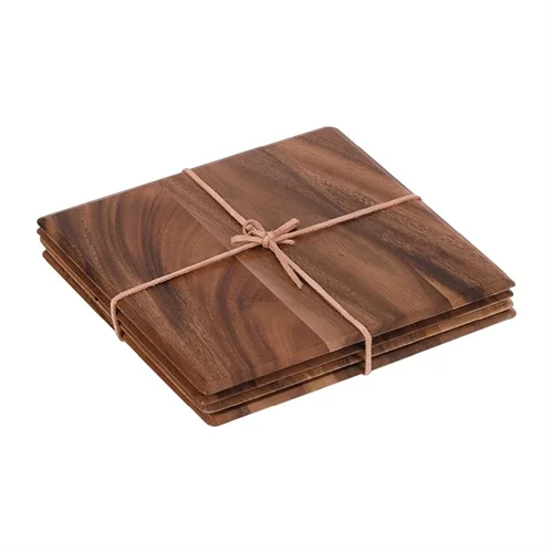 Square Acacia Table Mat (Pack of 4)