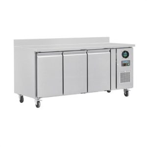 Polar U-Series Triple Door Counter Freezer with Upstand 417Ltr
