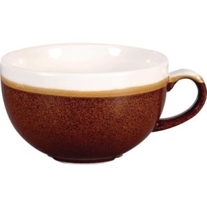 Churchill Monochrome Cappuccino Cup Cinnamon Brown