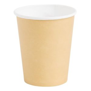 Fiesta Single Wall Takeaway Coffee Cups Kraft 225ml / 8oz