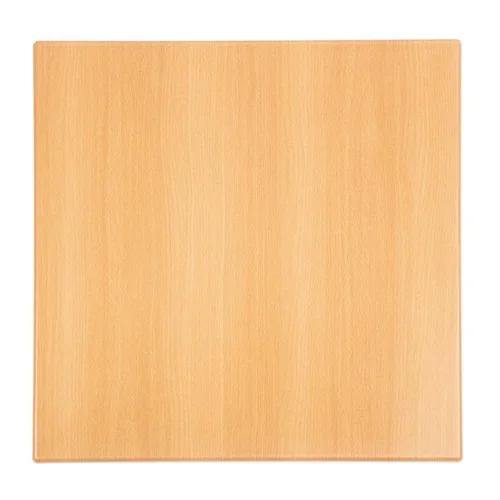 Bolero Pre-drilled Square Table Tops Beech Effect