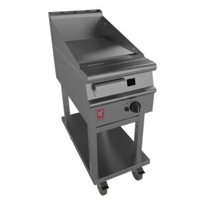 Dominator Plus 400mm Ribbed Griddle on Mobile Stand