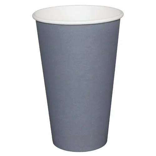 Fiesta Single Wall Takeaway Coffee Cups Charcoal 225ml / 8oz