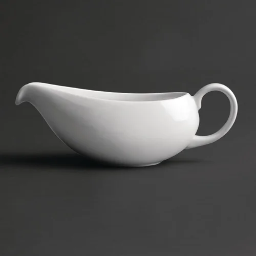 Royal Porcelain Classic White Gravy Boat 380ml (Pack of 2)