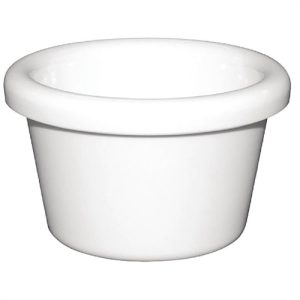 Kristallon Melamine Plain Ramekins White 63mm (Pack of 12)