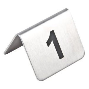 Stainless Steel Table Numbers 1-10 (Pack of 10)