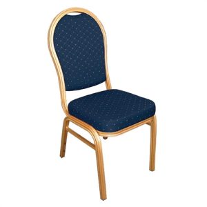 Bolero Aluminium Arched Back Banquet Chairs Blue (Pack of 4)