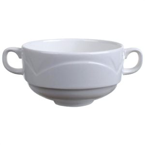 Steelite Bianco Handled Soup Cups 284ml (Pack of 36)